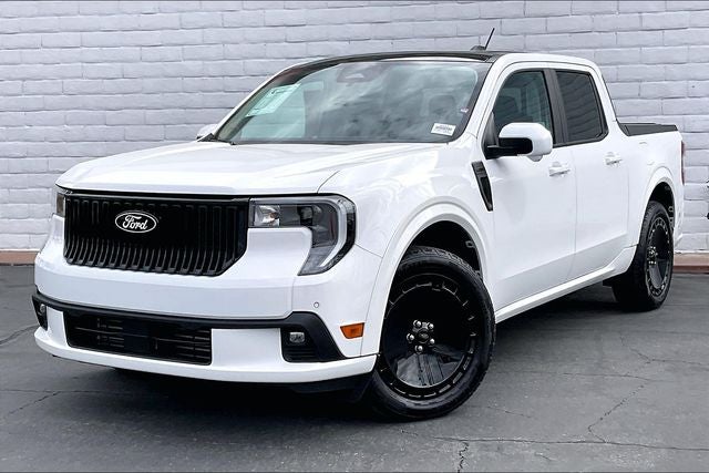 2025 Ford Maverick Lobo High in Oxford White — front three-quarter view