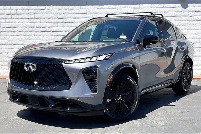 2027 INFINITI QX65 Sport AWD in Graphite Shadow — front three-quarter view